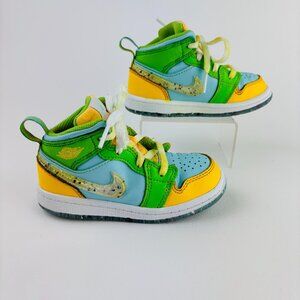 Nike Air Jordan 1 Mid SE Athletic Shoes 'Recycled Grind' DX4368 400 - Size 8C